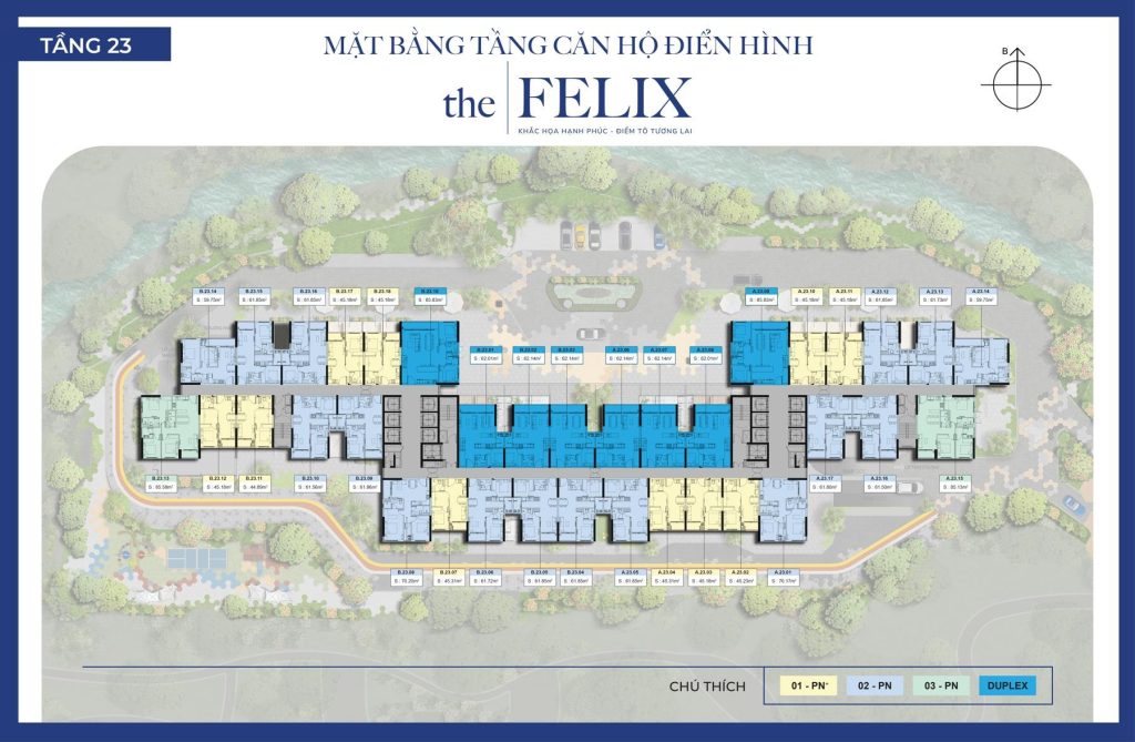 Mặt bằng tầng 23