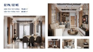 Nội thất gợi ý căn 2PN 2WC