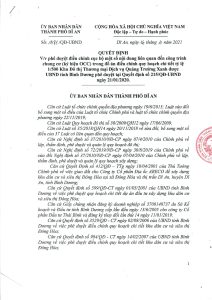 Quyết định điều chỉnh quy hoạch chi tiết 1/500 KĐT TM DV Quảng Trường Xanh