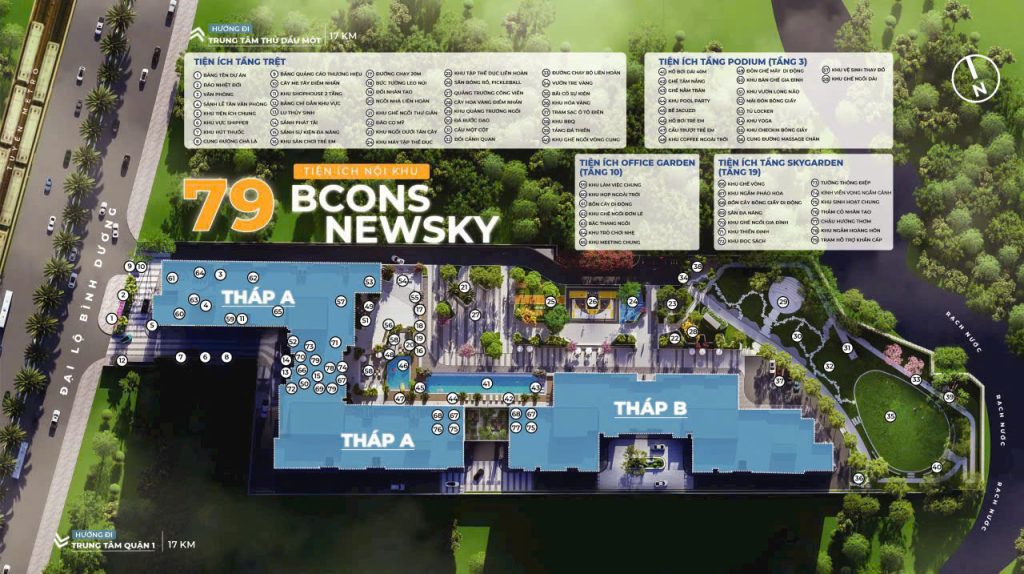 79 tiện ích nội khu Bcons NewSky