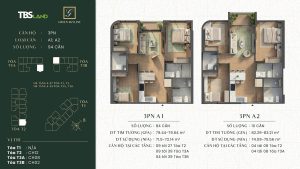 Layout 3PN -A căn hộ Green Skyline